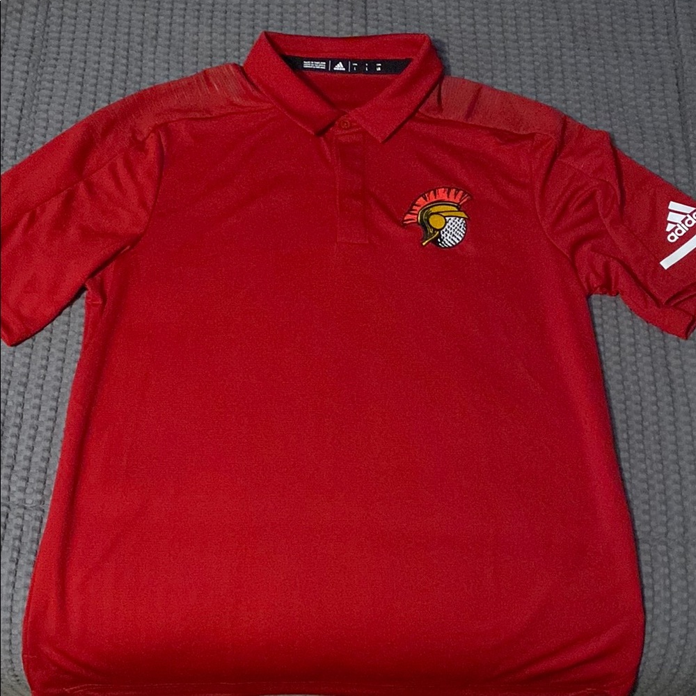 Adidas Red Golf Polo Shirt